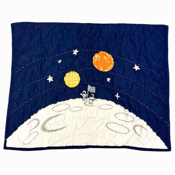 Pottery Barn Kids Solar System Glow-in-the-Dark Standard Sham Space Cotton NWOT - Picture 1 of 8